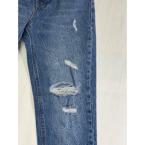 Stradivarius mom fit blue Jeans distressed super tiro alto size 00 - Picture 3 of 13